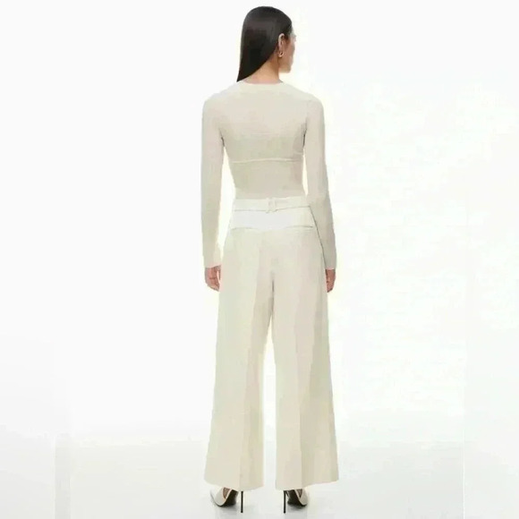 Babaton Sculpt Knit Empire Longsleeve In Neutral Tan Size Small - Picture 3 of 10